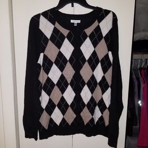 Womens argyle cardigan